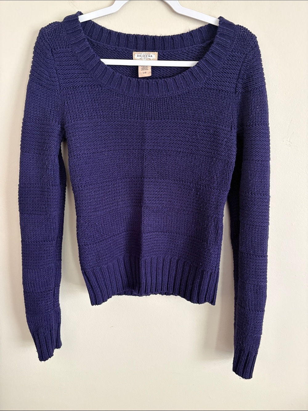 Arizona Jean Company Purple Scoop Neck Knit Sweater
